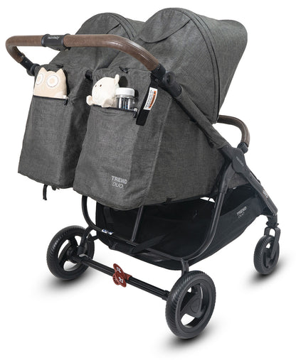 Valco Snap Duo Trend Side by Side Double Stroller - Charcoal