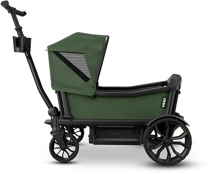 Veer Cruiser (2 Seater) Stroller Wagon + Sidewall Kit + Canopy Bundle - Green Jasper