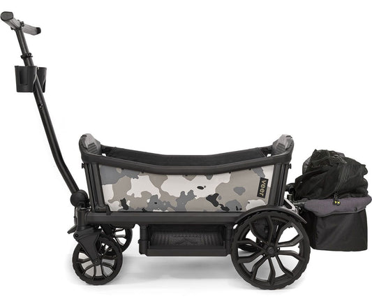 Veer Cruiser (2 Seater) Stroller Wagon + Basket Bundle - Ice Camo