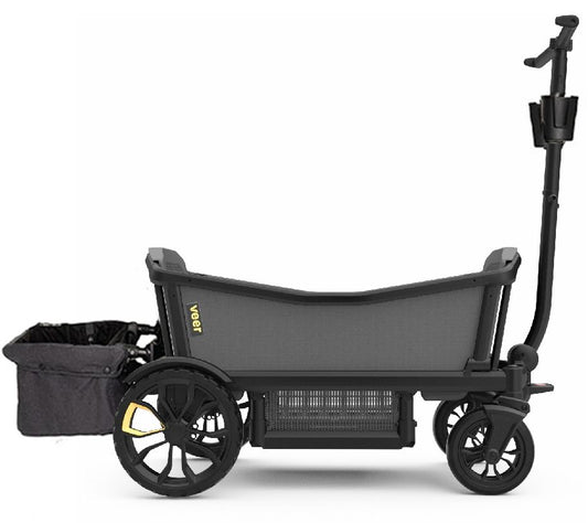 Veer Cruiser (2 Seater) Stroller Wagon + Basket Bundle - Black