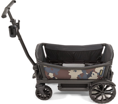 Veer Cruiser (2 Seater) Stroller Wagon + Basket Bundle - Camo