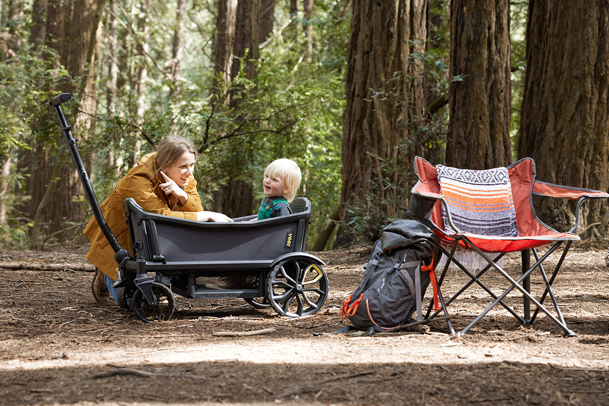 Veer Cruiser (2 Seater) Stroller Wagon + Canopy Bundle - Camo/Grey