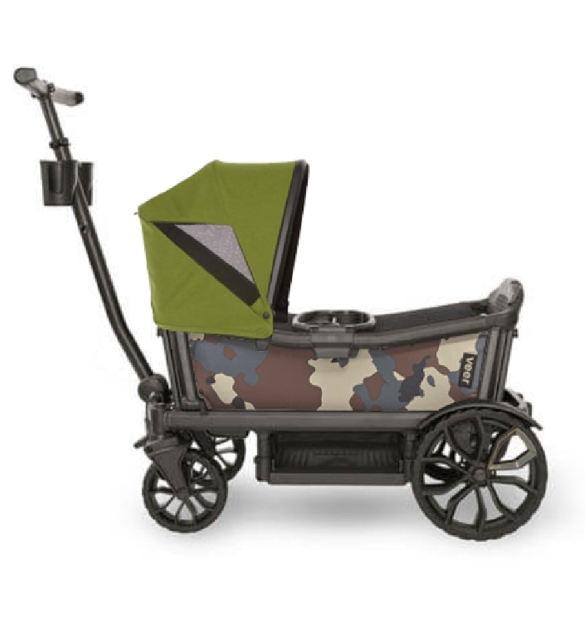 Veer Cruiser (2 Seater) Stroller Wagon + Canopy Bundle - Camo/Joshua Green