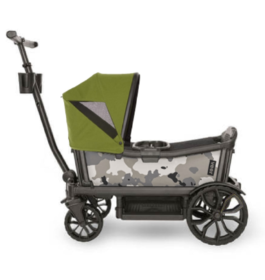 Veer Cruiser (2 Seater) Stroller Wagon + Canopy Bundle - Ice Camo/Joshua Green