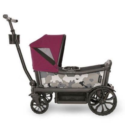 Veer Cruiser (2 Seater) Stroller Wagon + Canopy Bundle - Ice Camo/Pink Agate