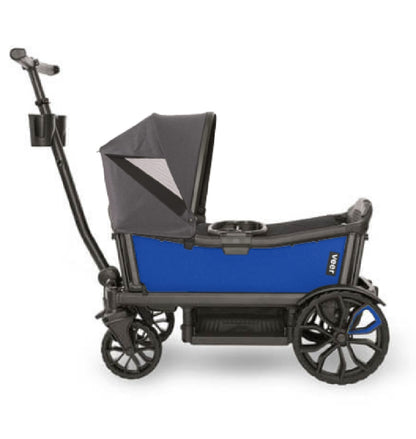 Veer Cruiser (2 Seater) Stroller Wagon + Canopy Bundle - Kai Blue/Grey