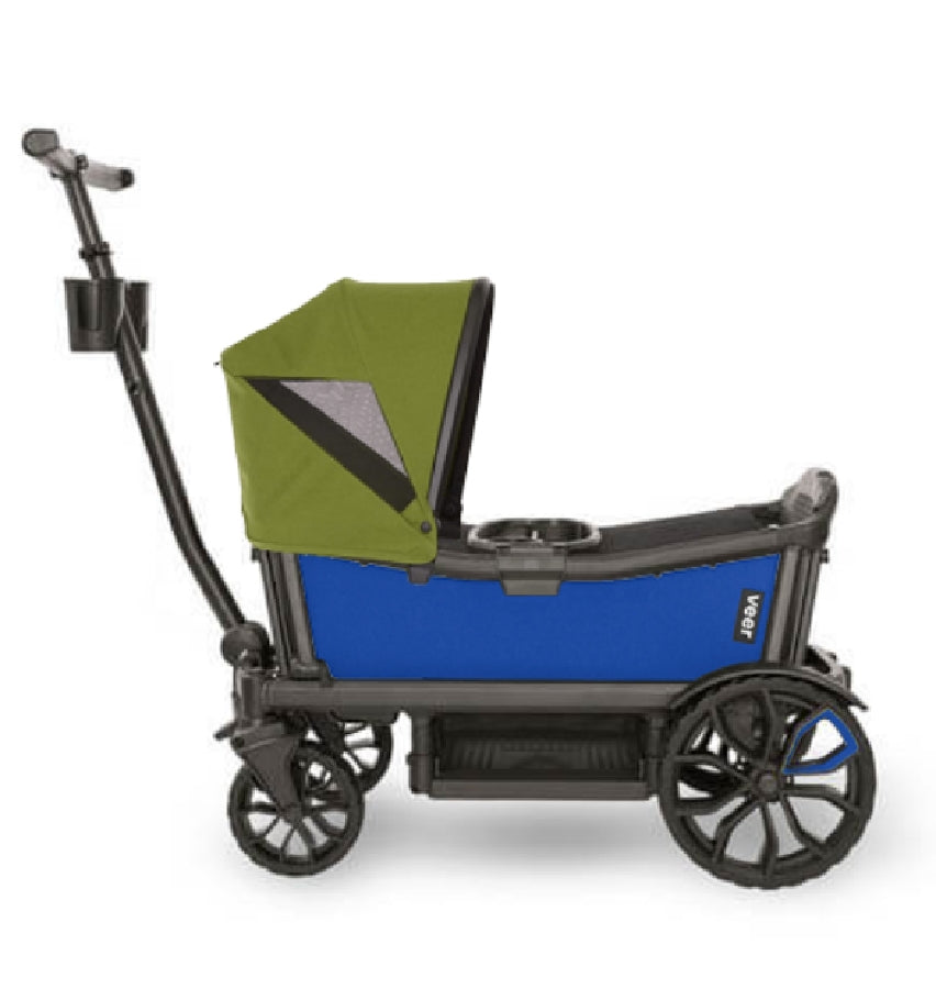 Veer Cruiser (2 Seater) Stroller Wagon + Canopy Bundle - Kai Blue/Joshua Green