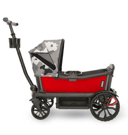 Veer Cruiser Stroller Wagon + Canopy Bundle - Pele Red/Ice Camo