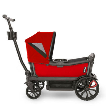 Veer Cruiser (2 Seater) Stroller Wagon + Canopy Bundle - Pele Red/Pele Red