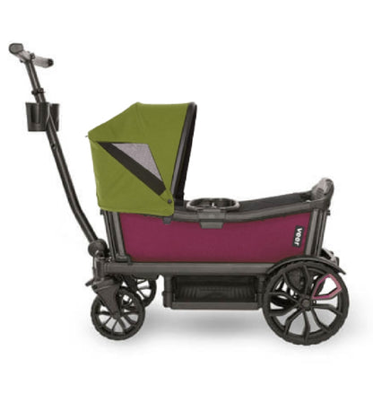 Veer Cruiser (2 Seater) Stroller Wagon + Canopy Bundle - Pink Agate/Joshua Green