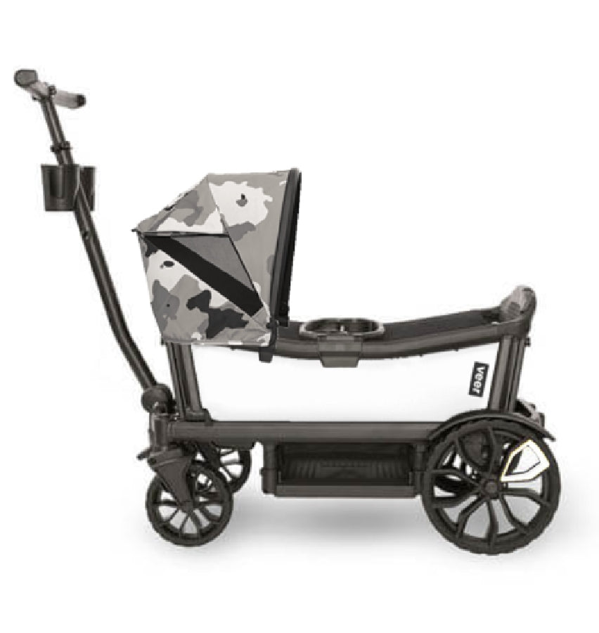 Veer Cruiser Stroller Wagon + Canopy Bundle - Savanna White/Ice Camo