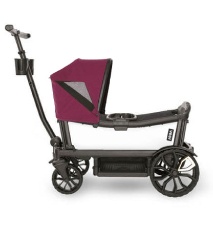 Veer Cruiser (2 Seater) Stroller Wagon + Canopy Bundle - Savanna White/Pink Agate