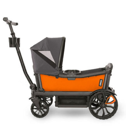 Veer Cruiser (2 Seater) Stroller Wagon + Canopy Bundle - Sienna Orange/Grey