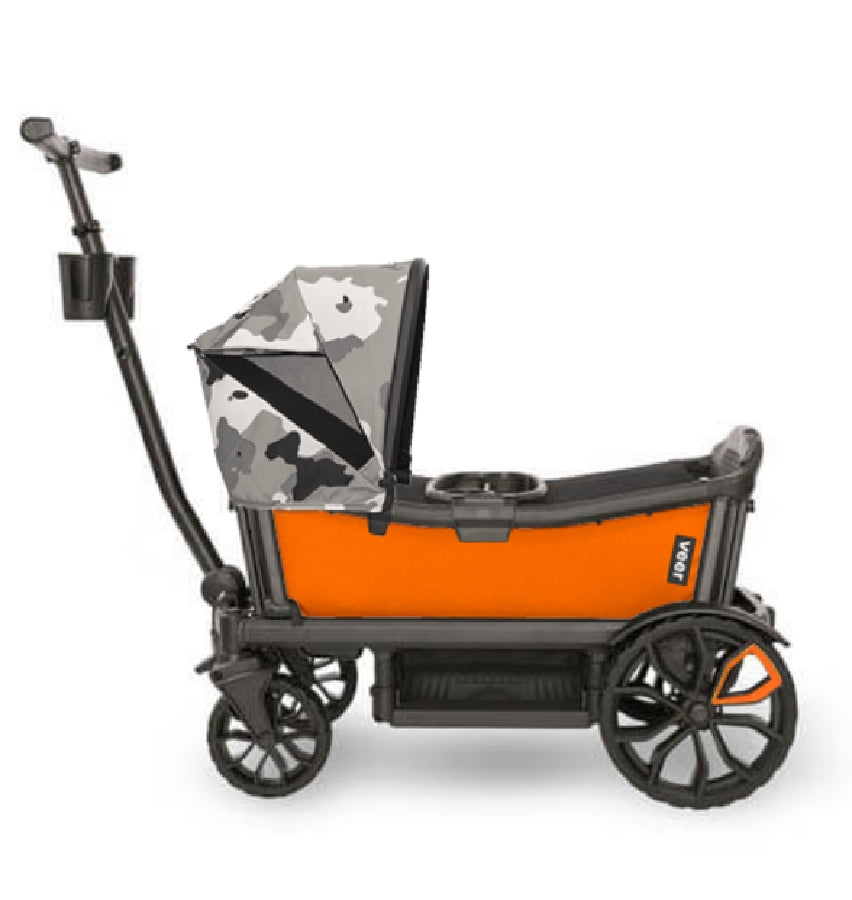 Veer Cruiser (2 Seater) Stroller Wagon + Canopy Bundle - Sienna Orange/Ice Camo