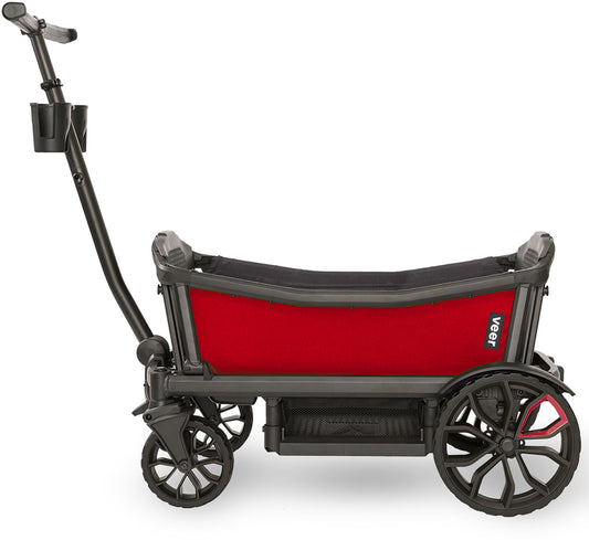 Veer Cruiser (2 Seater) Stroller Wagon Bundle - Pele Red