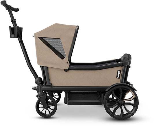 Veer Cruiser XL (4 Seater) Stroller Wagon + Sidewall Kit + Canopy Bundle - Brown Mica