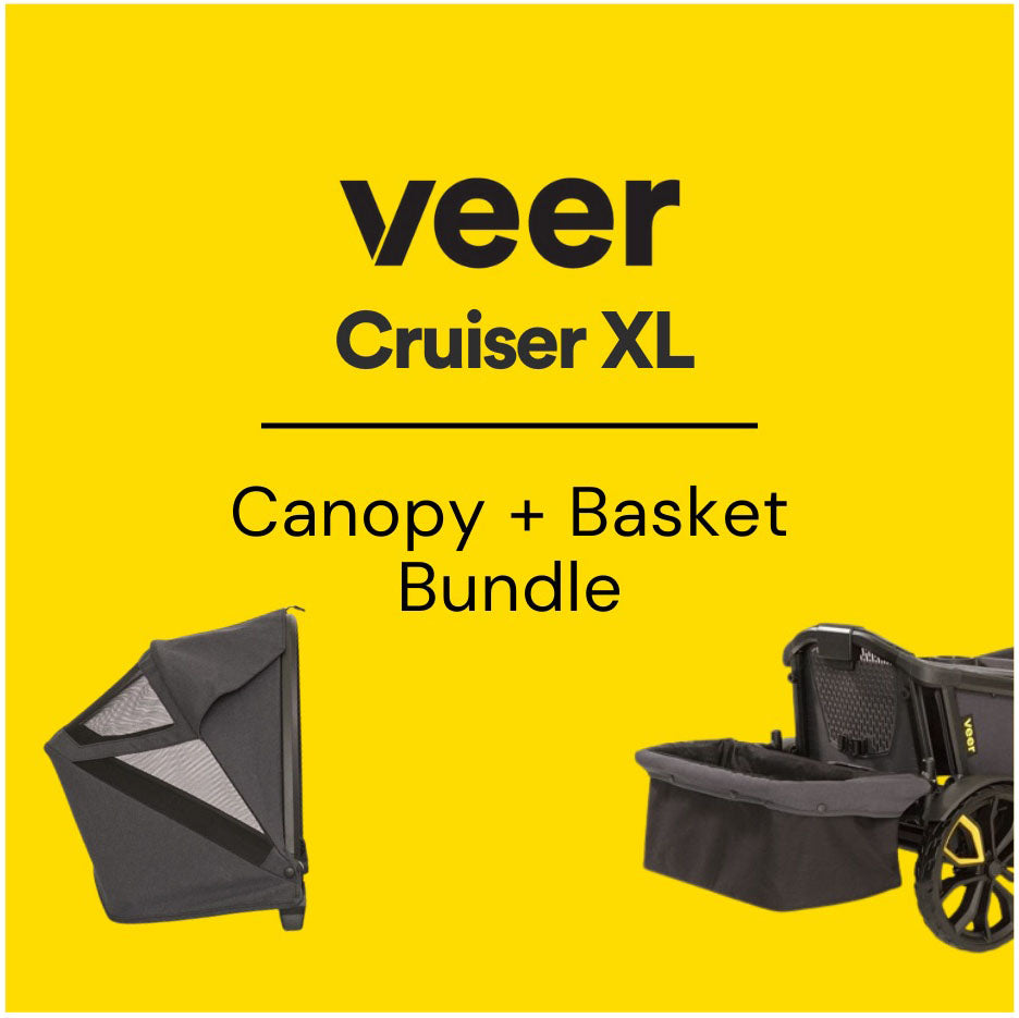 Veer Cruiser XL Canopy + Basket Bundle - Grey