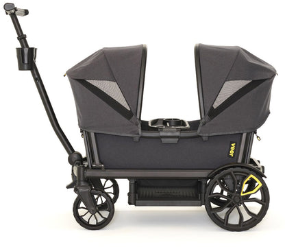 Veer Cruiser XL (4 Seater) Stroller Wagon + 2 Canopy Bundle - Grey