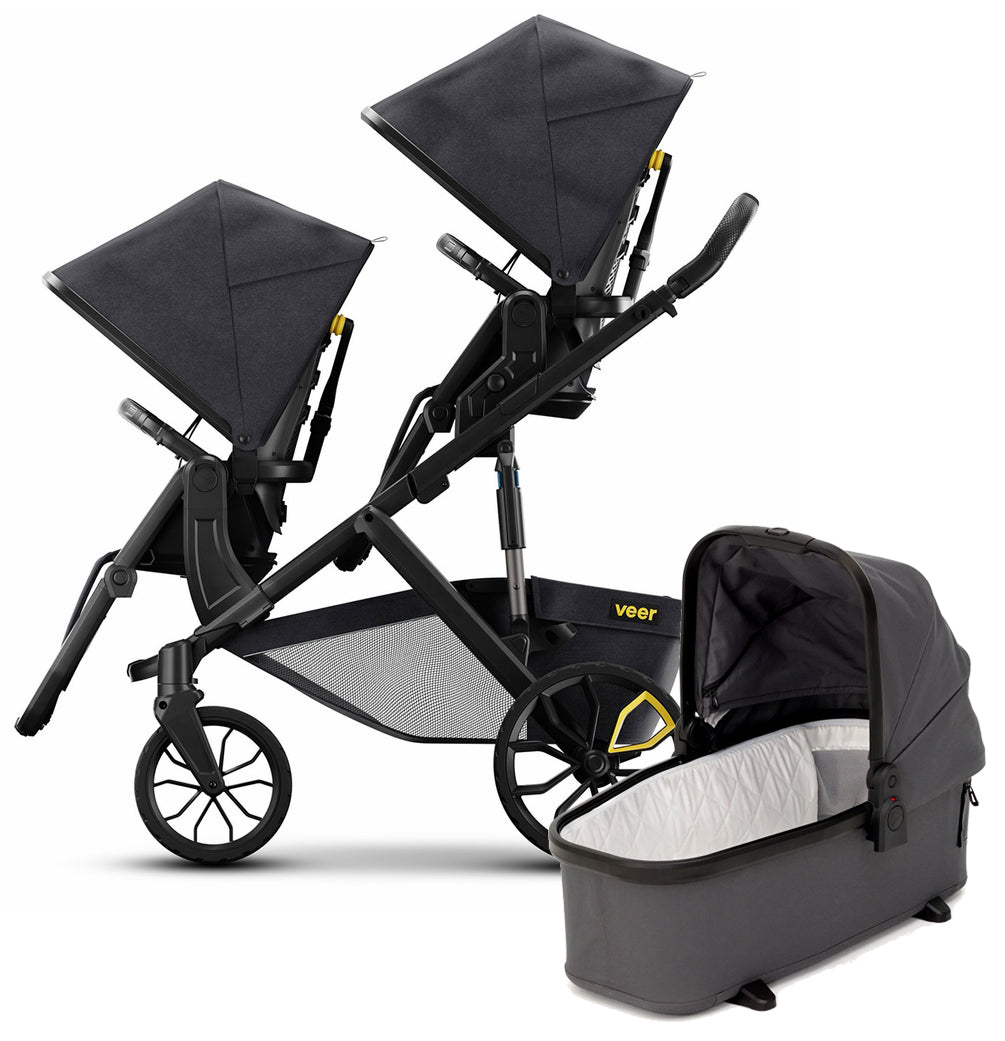 Veer Switch&Roll Double Stroller + Bassinet Bundle