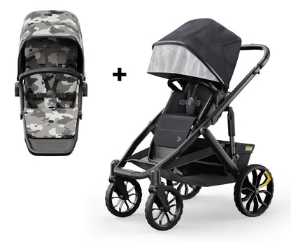 Veer Switch&Roll Single-to-Double Stroller + Color Kit Bundle - Ice Camo