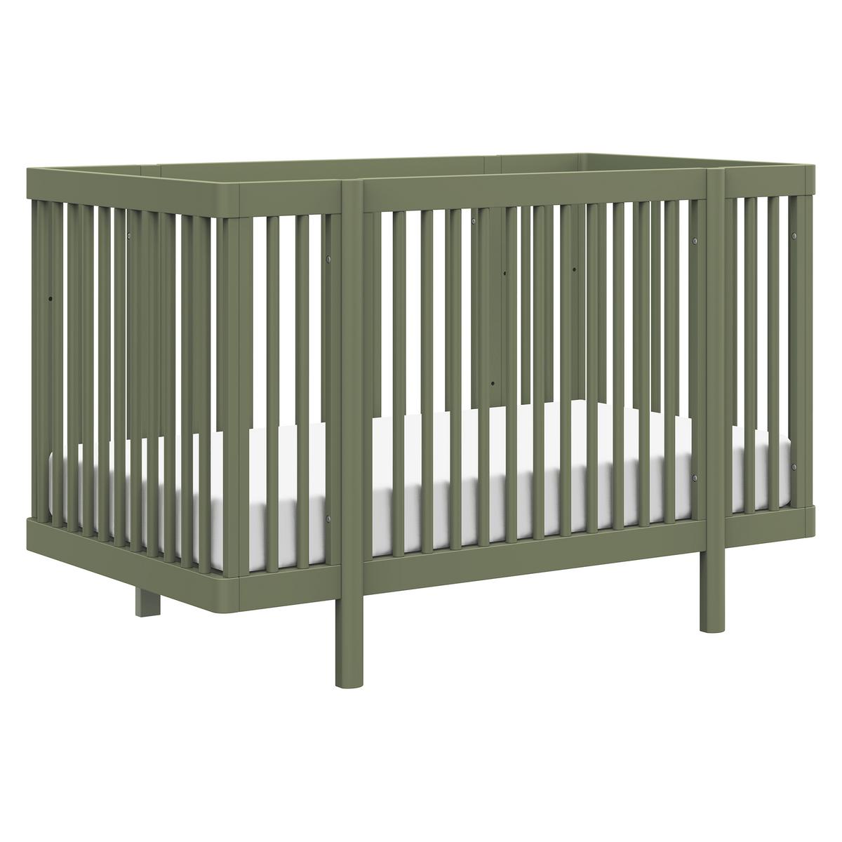 Babyletto Pogo 8-in-1 Convertible Crib w/All-Stages Conversion Kits - Olive