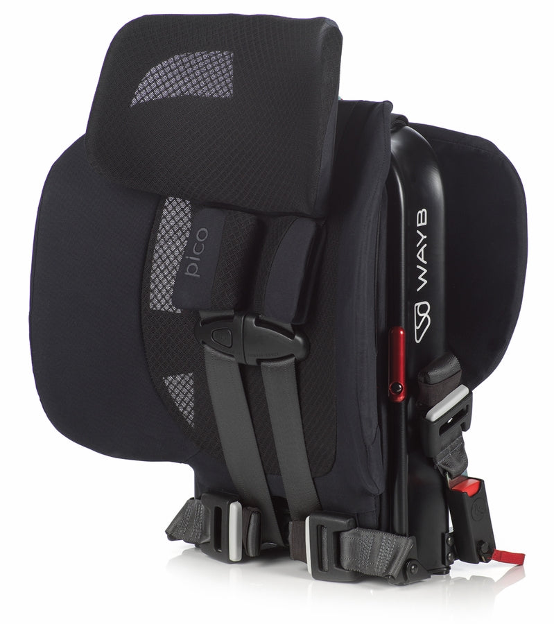 WAYB Pico Forward Facing Travel Car Seat + Carry Bag Bundle - Midnight / Onyx