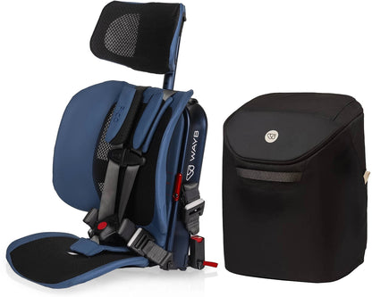 WAYB Pico Forward Facing Travel Car Seat + Carry Bag Bundle - Midnight / Onyx