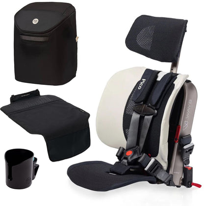 WAYB Pico Forward Facing Travel Car Seat + Essentials Bundle - Stardust / Onyx