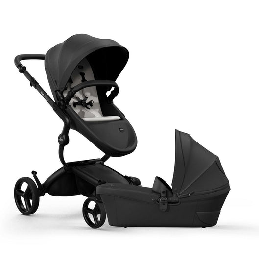 Mima Xari Max Stroller + Bassinet Bundle - Black / Black / Stone White / Black