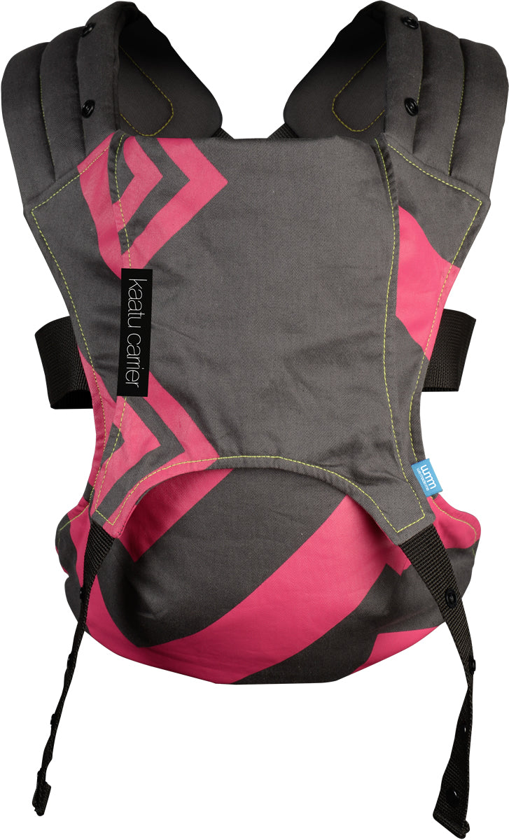 We Made Me Venture+ 2 in 1 Toddler Carrier - Bubblegum Grey Black Zigzag