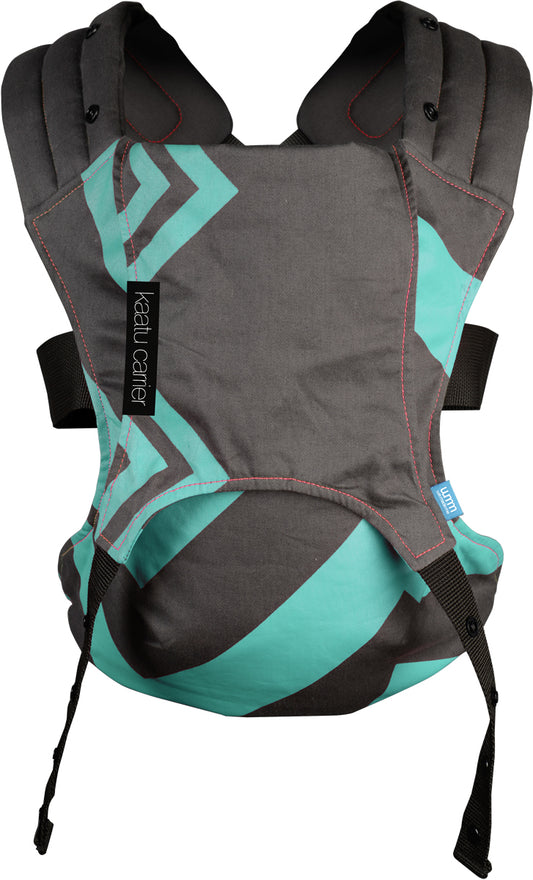 We Made Me Venture+ 2 in 1 Toddler Carrier - Mint Grey Black Zigzag