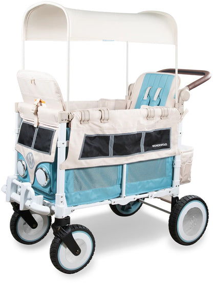 WonderFold VW2 Volkswagon Double (2 Seater) Stroller Wagon - Bondi Blue