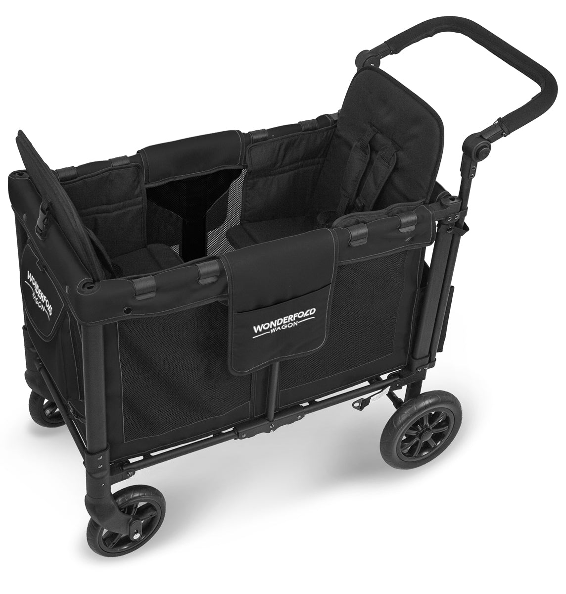 WonderFold W2 Original (2 Seater) Double Stroller Wagon - Black