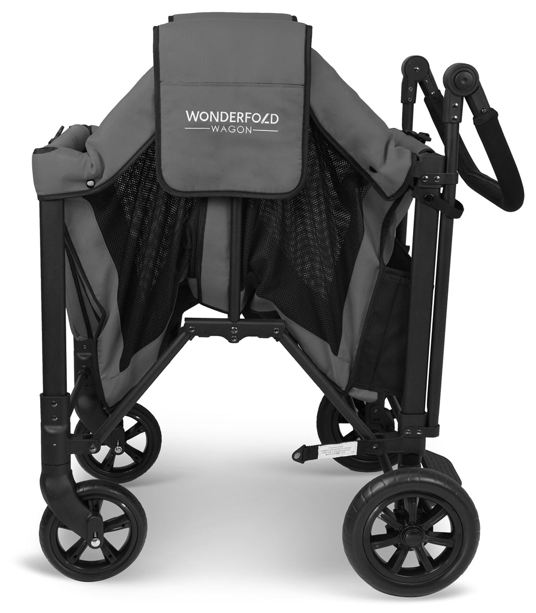 WonderFold W2 Original (2 Seater) Double Stroller Wagon - Gray