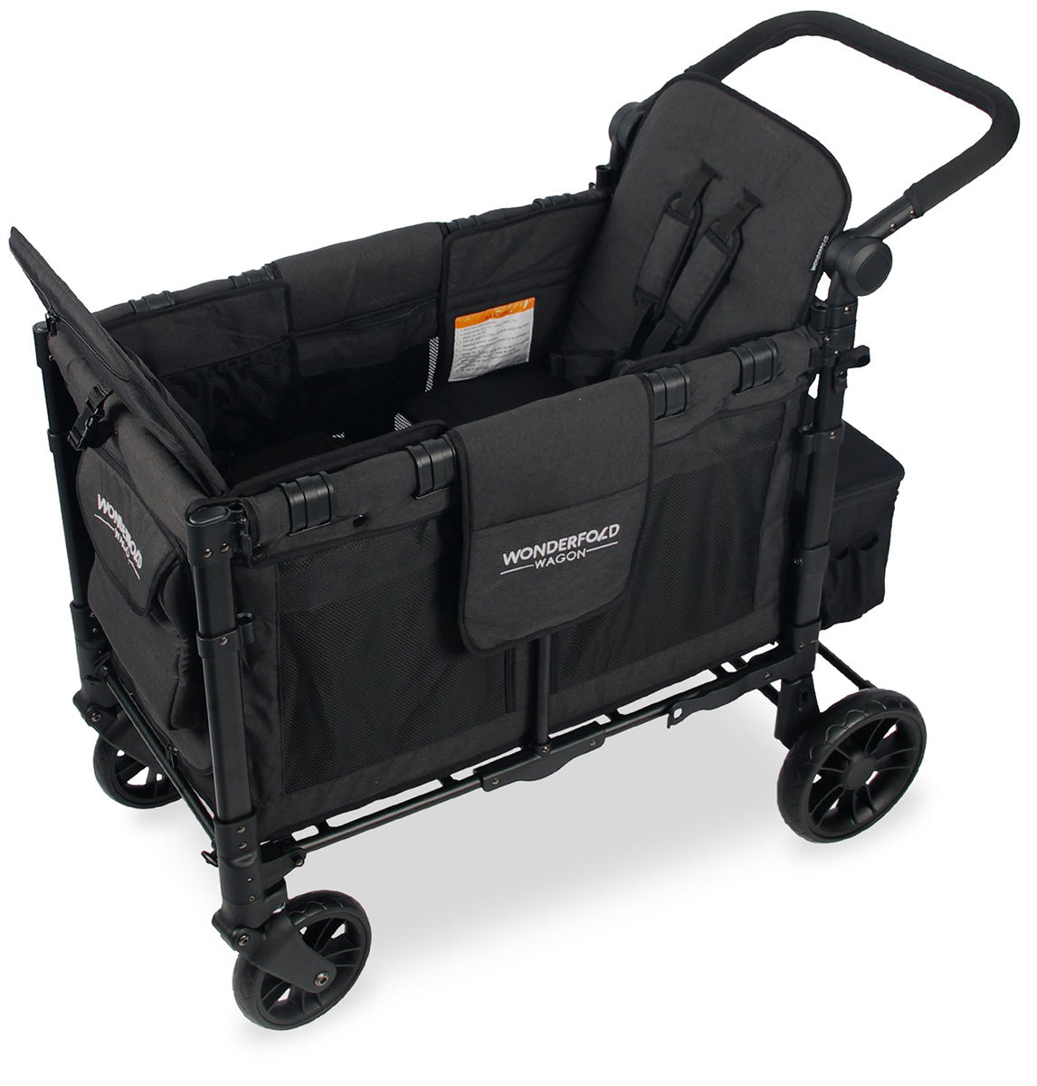 WonderFold W2 Elite Multifunctional Double (2 Seater) Stroller Wagon - Charcoal Gray