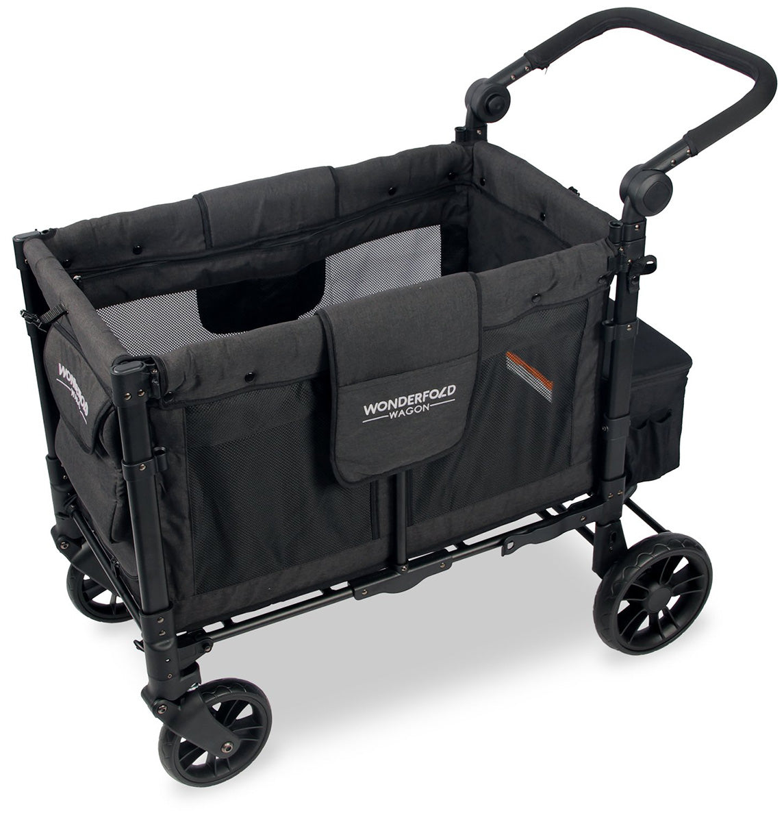 WonderFold W2 Elite Multifunctional Double (2 Seater) Stroller Wagon - Charcoal Gray