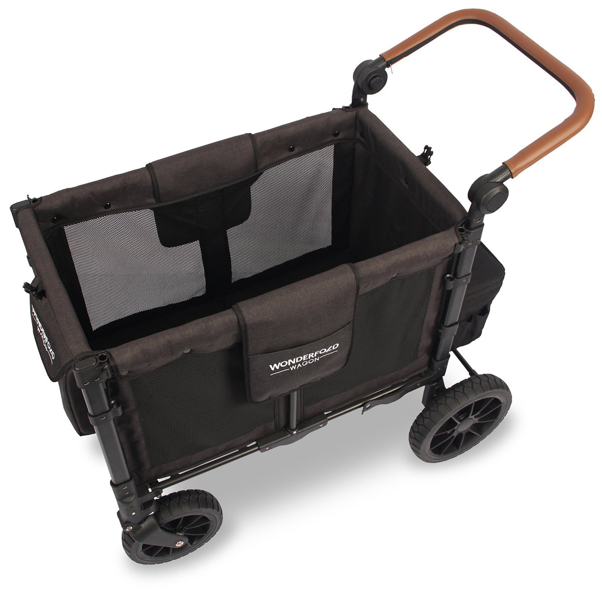 Wonderfold W2 Luxe Multifunctional Double (2 seater) Stroller Wagon - Volcanic Black