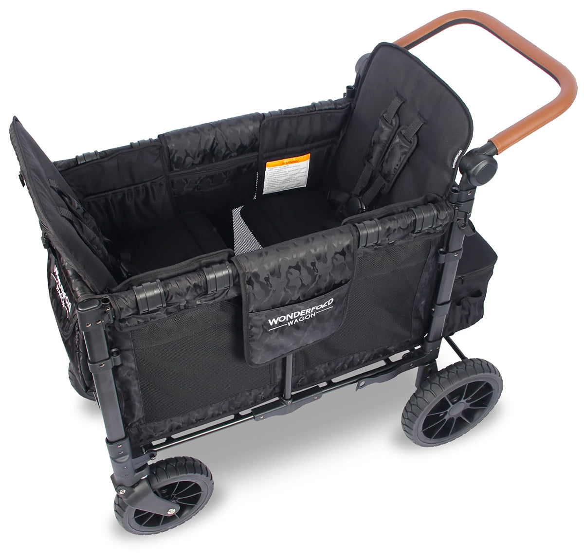 Wonderfold W2 Luxe Multifunctional Double (2 seater) Stroller Wagon - Black Camo