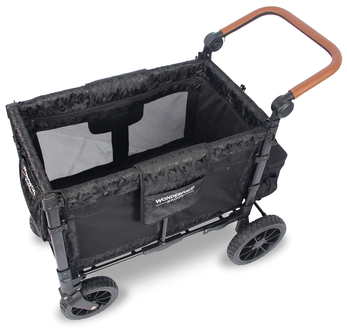 Wonderfold W2 Luxe Multifunctional Double (2 seater) Stroller Wagon - Black Camo