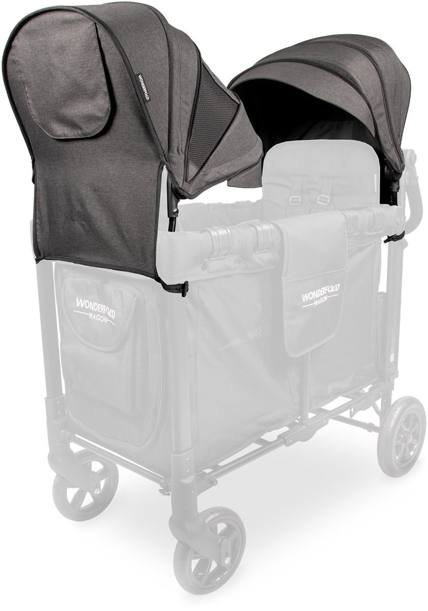 WonderFold W2 Original Retractable Stroller Canopy - 2 Pack