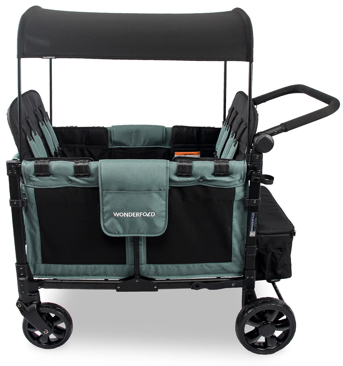 WonderFold W4 Elite Multifunctional Quad (4 Seater) Stroller Wagon - Hunter Green