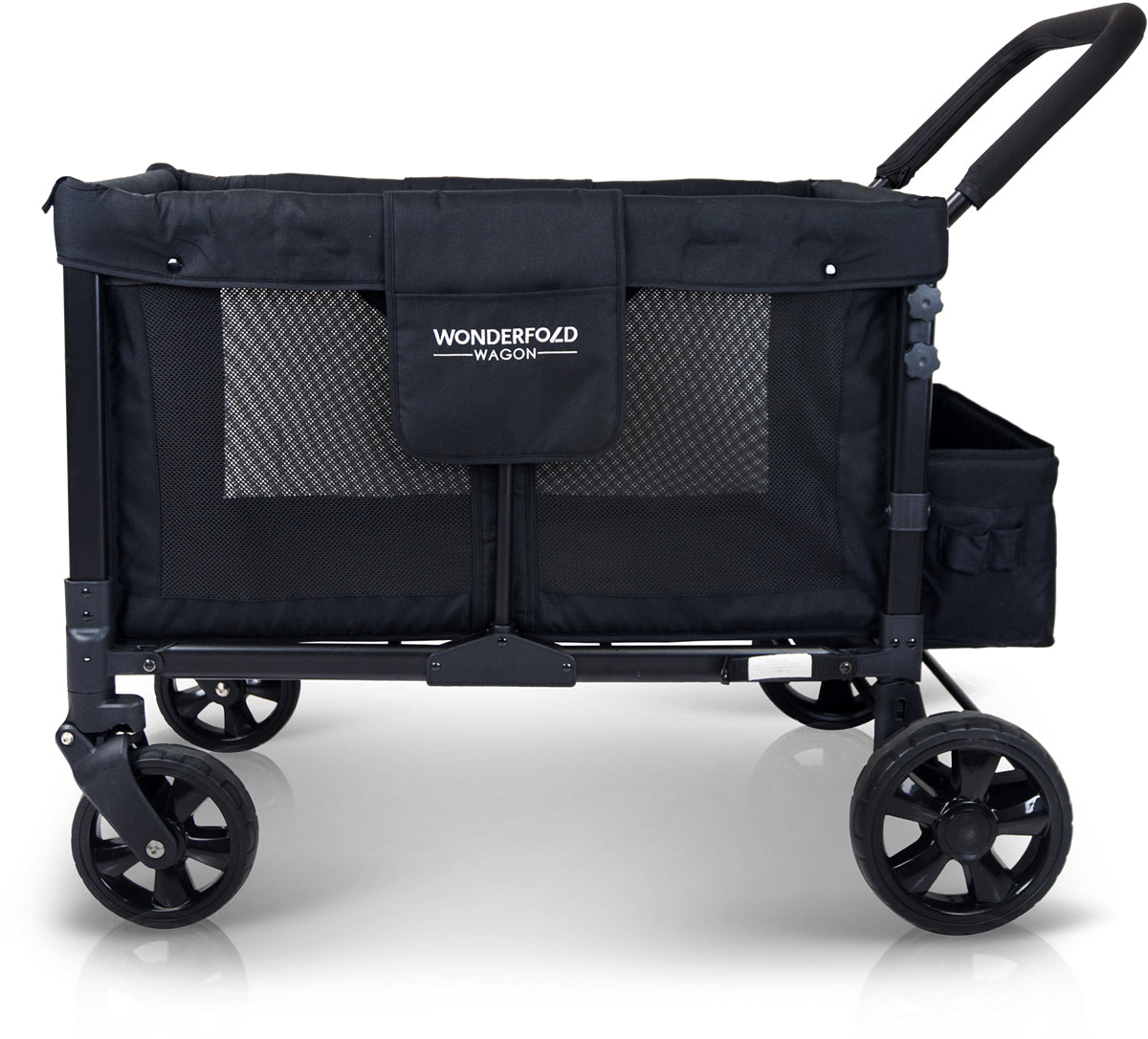 WonderFold W4 Original Quad (4 Seater) Stroller Wagon - Black