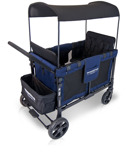 WonderFold W4 Original Quad (4 Seater) Stroller Wagon - Navy