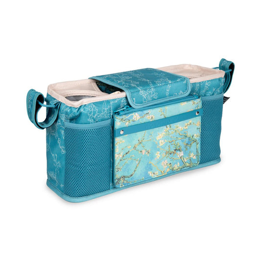 WonderFold Small Parent Console With 2 Insulated Cup Holders - Van Gogh Almond Blossoms