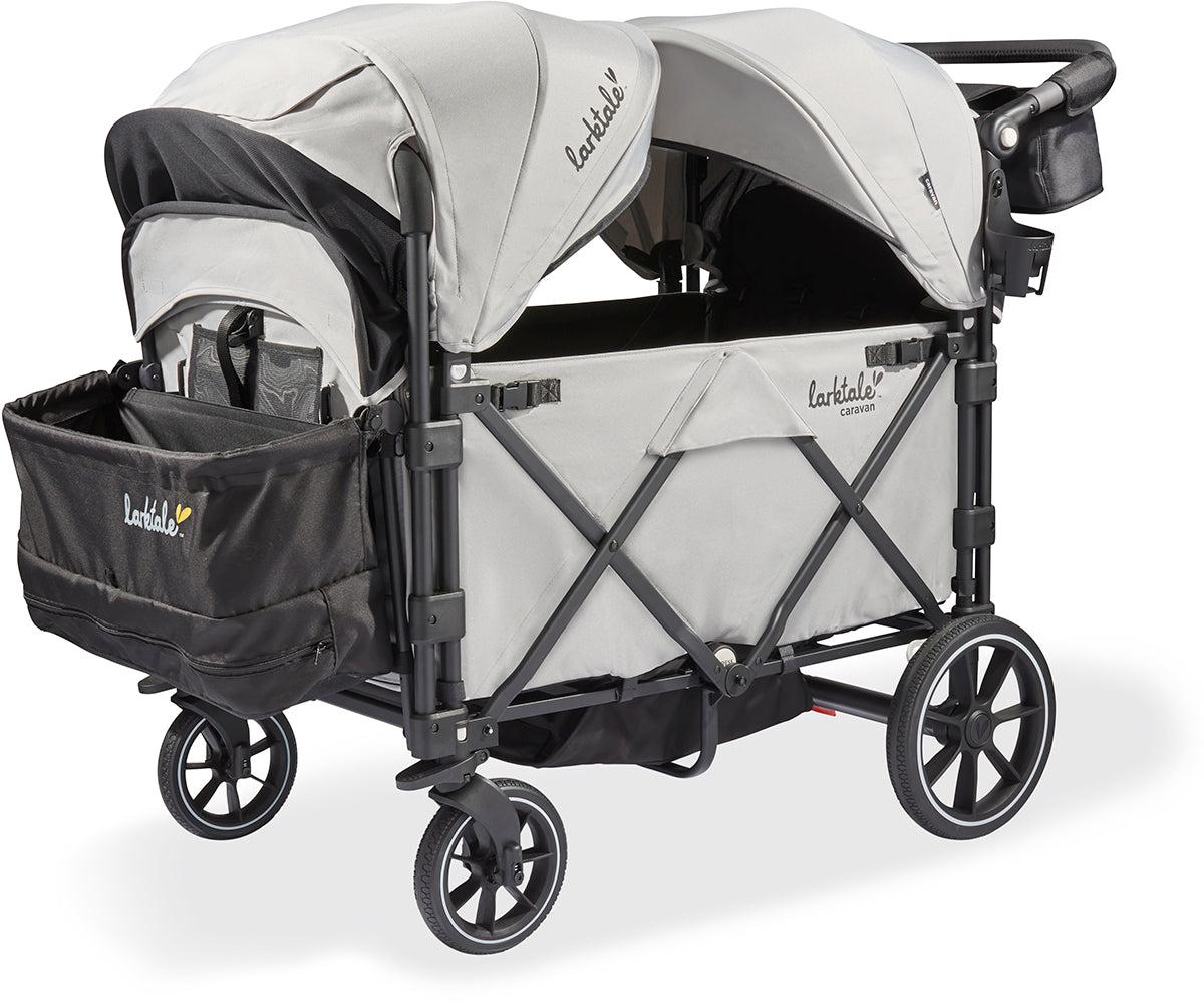 Larktale OPEN BOX Caravan Quad (4 Seater) Stroller Wagon - Avalon Gray