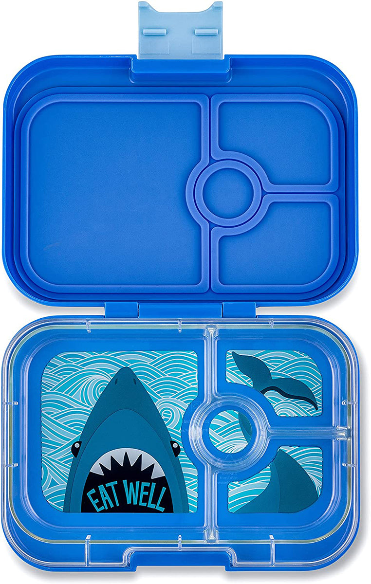 Yumbox Leakproof Bento Lunchbox, Panino - True Blue / Shark Tray