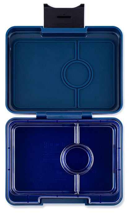 Yumbox Leakproof Bento Snack Box, 3 Compartment - Monte Carlo Blue / Navy