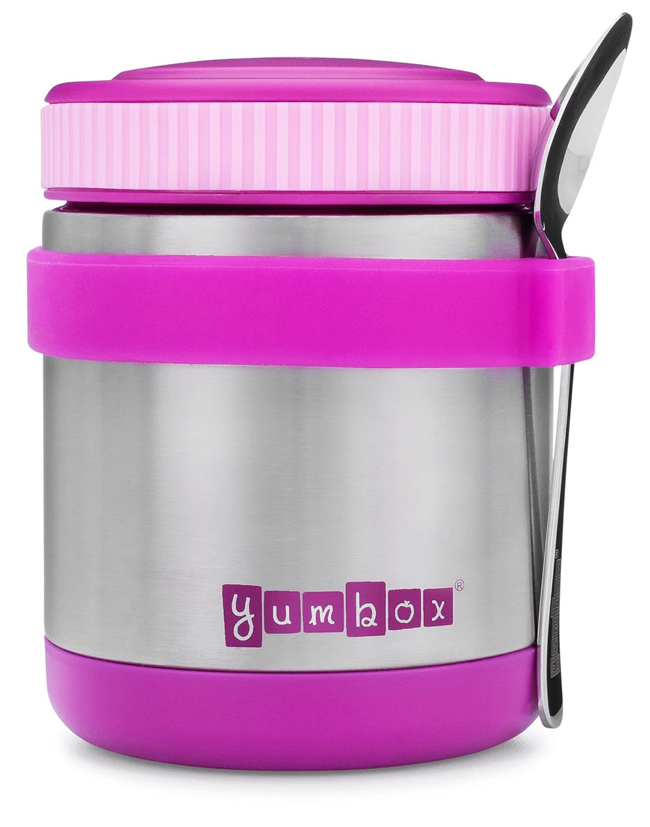 Yumbox Zuppa Stainless Steel Thermal Food Jar & Spoon, 14oz - Bijoux Purple