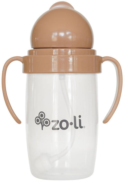 Zoli Bot 2.0 Weighted Straw Sippy Cup, 10oz - Sand Stone