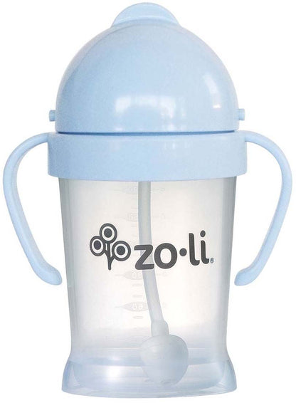 Zoli Bot Weighted Straw Sippy Cup, 6oz - Mist Blue